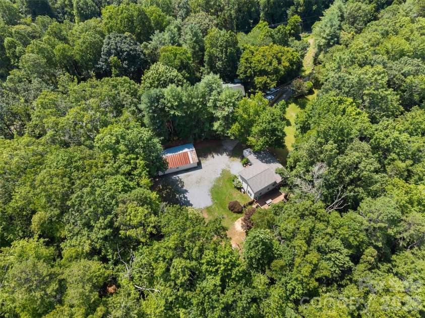 105 Big Bear Drive, Pisgah Forest, NC 28768.  MLS# CAR4403746, YatesRealty ID 39978. Aerial
