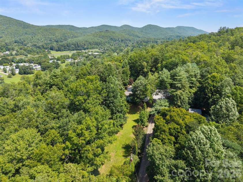 105 Big Bear Drive, Pisgah Forest, NC 28768.  MLS# CAR4403746, YatesRealty ID 39978. Aerial