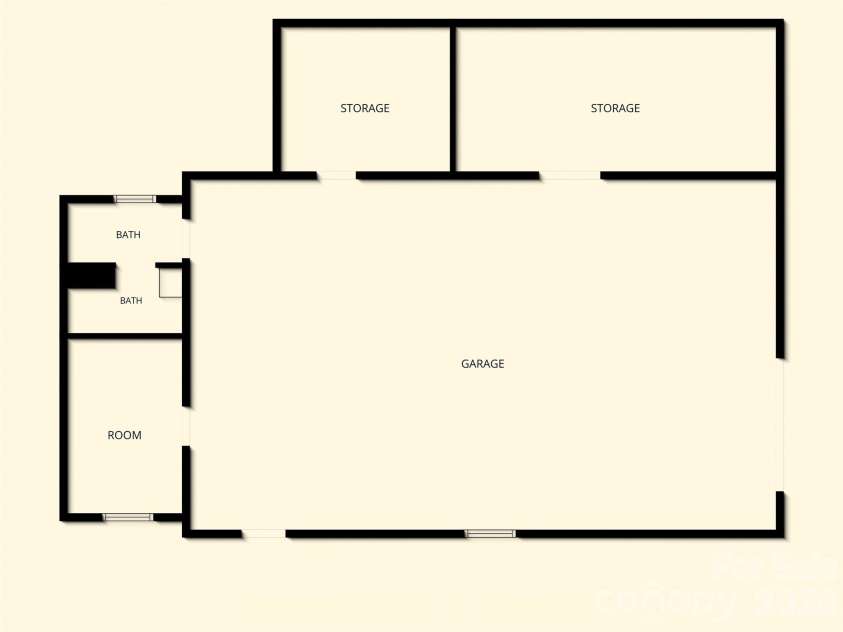105 Big Bear Drive, Pisgah Forest, NC 28768.  MLS# CAR4403746, YatesRealty ID 39978. Out Building Floor Plan