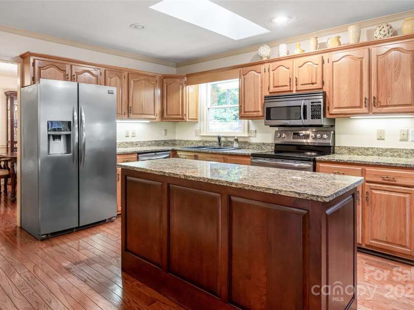 287 Anne Street, Rutherfordton, NC 28139.  MLS# CAR4258689, YatesRealty ID 3999. Kitchen with island 