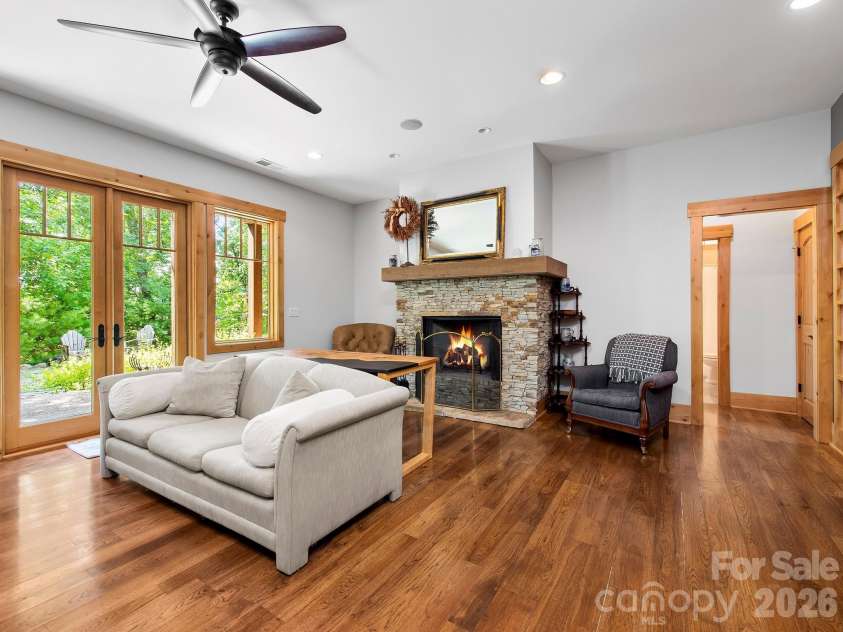 600 White Water Way, Marshall, NC 28753.  MLS# CAR4403673, YatesRealty ID 39990. Lower level family room.