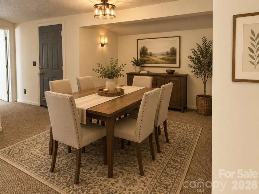 411 Central Avenue, Landis, NC 28088.  MLS# CAR4407705, YatesRealty ID 40000. AI Generated Dinning Room