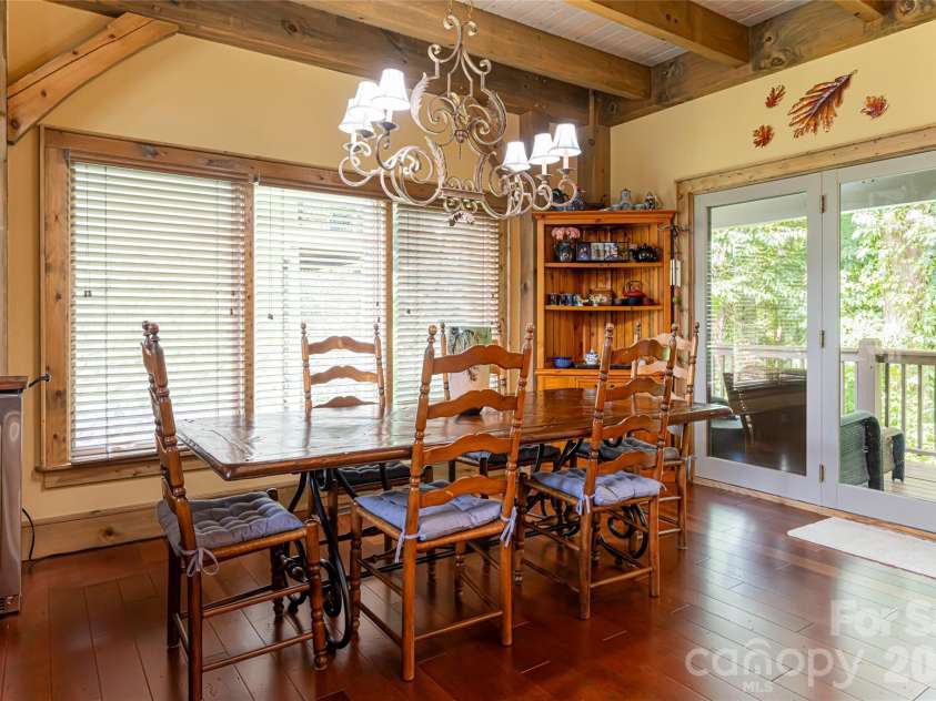 649 Panoramic Loop, Maggie Valley, NC 28751.  MLS# CAR4360546, YatesRealty ID 40031. Dining area