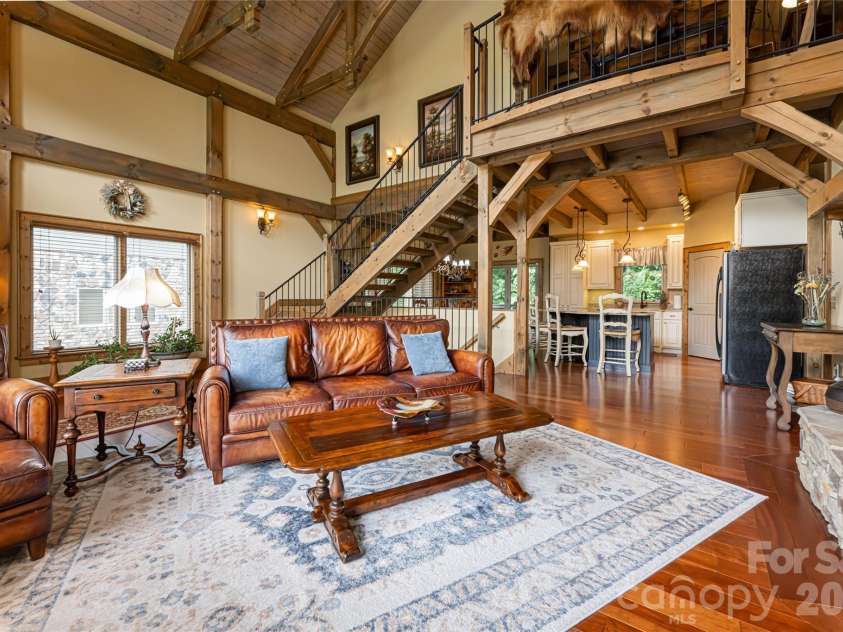 649 Panoramic Loop, Maggie Valley, NC 28751.  MLS# CAR4360546, YatesRealty ID 40031. Great room