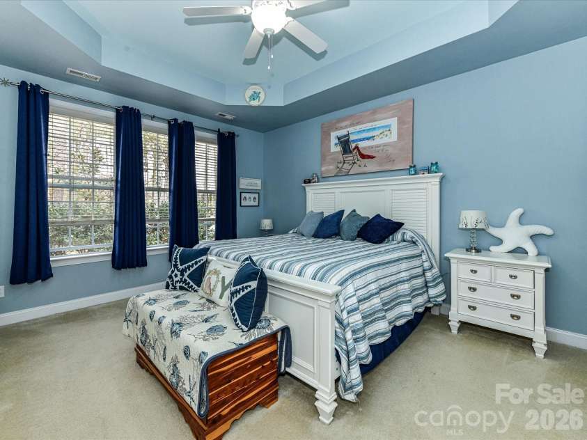 3619 Savannah Hills Drive, Matthews, NC 28105.  MLS# CAR4325650, YatesRealty ID 4004. Primary Bedroom with Tray Ceiling
