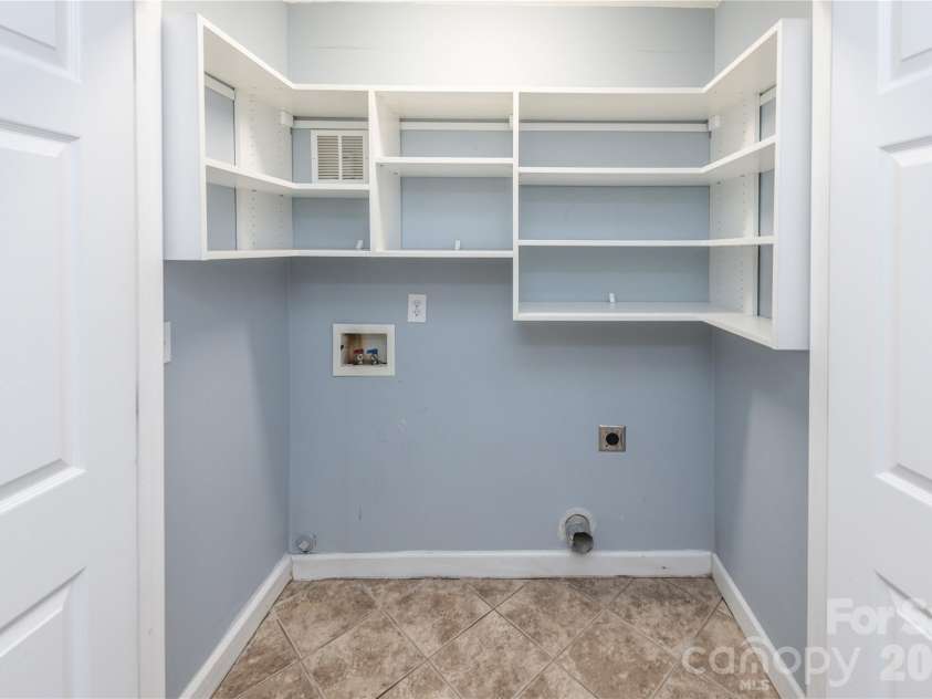 266 Kendra Drive, Concord, NC 28025.  MLS# CAR4401162, YatesRealty ID 40046. Laundry closet with shelving