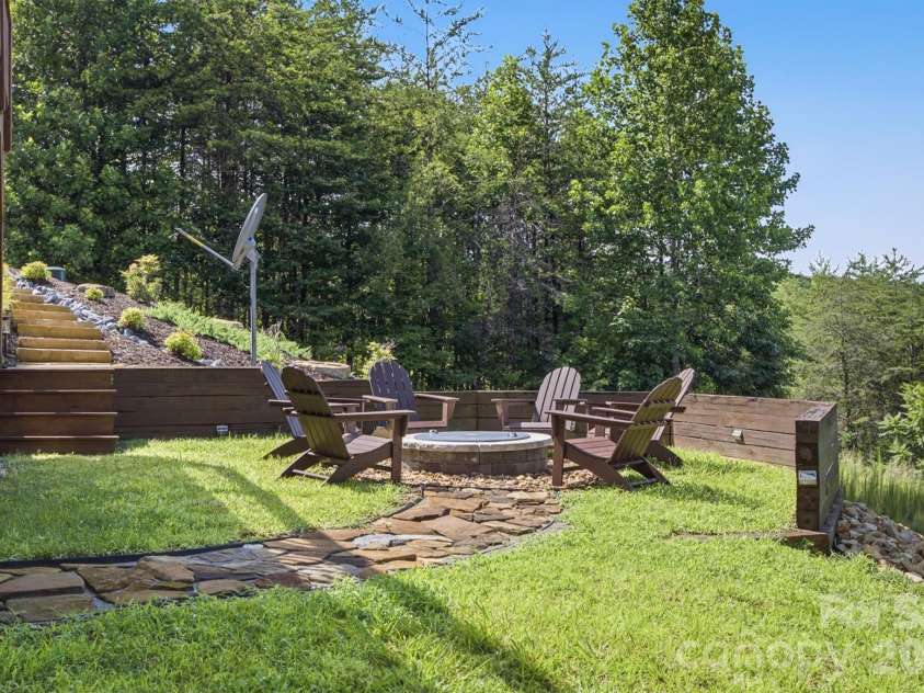 47 Pleasant Ridge Trail, Nebo, NC 28761.  MLS# CAR4405959, YatesRealty ID 40073. Firepit