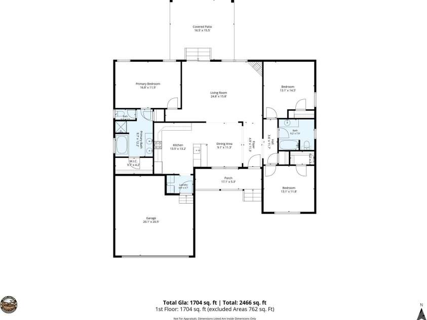 2630 Highway 182 Highway, Lincolnton, NC 28092.  MLS# CAR4405890, YatesRealty ID 40120. Floor Plan with room measurements