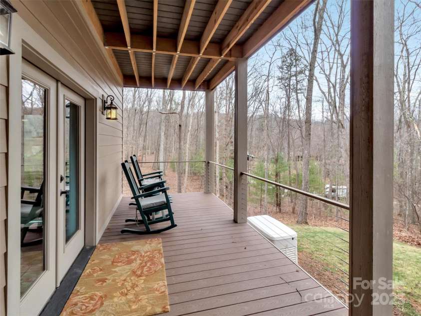 178 Sapphire Place, Clyde, NC 28721.  MLS# CAR4235049, YatesRealty ID 4016. Back Porch for Relaxing