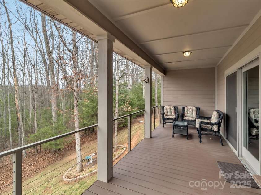 178 Sapphire Place, Clyde, NC 28721.  MLS# CAR4235049, YatesRealty ID 4016. Covered Porch off of Dining Area