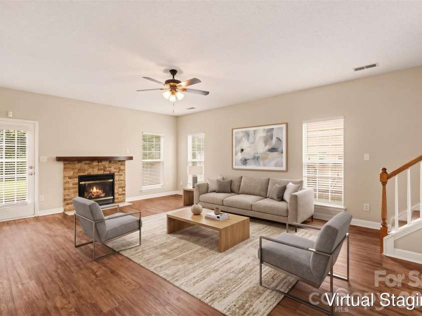 12616 Coral Sunrise Drive, Huntersville, NC 28078.  MLS# CAR4408052, YatesRealty ID 40169. Virtually Staged
