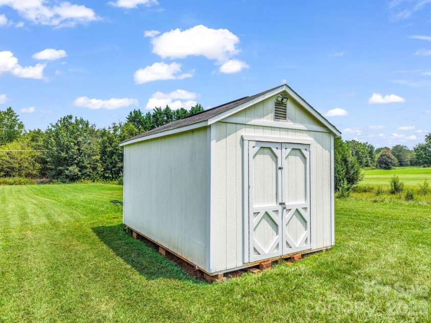 2778 Moose Gantt Trail, Crouse, NC 28033.  MLS# CAR4407300, YatesRealty ID 40211. Storage building