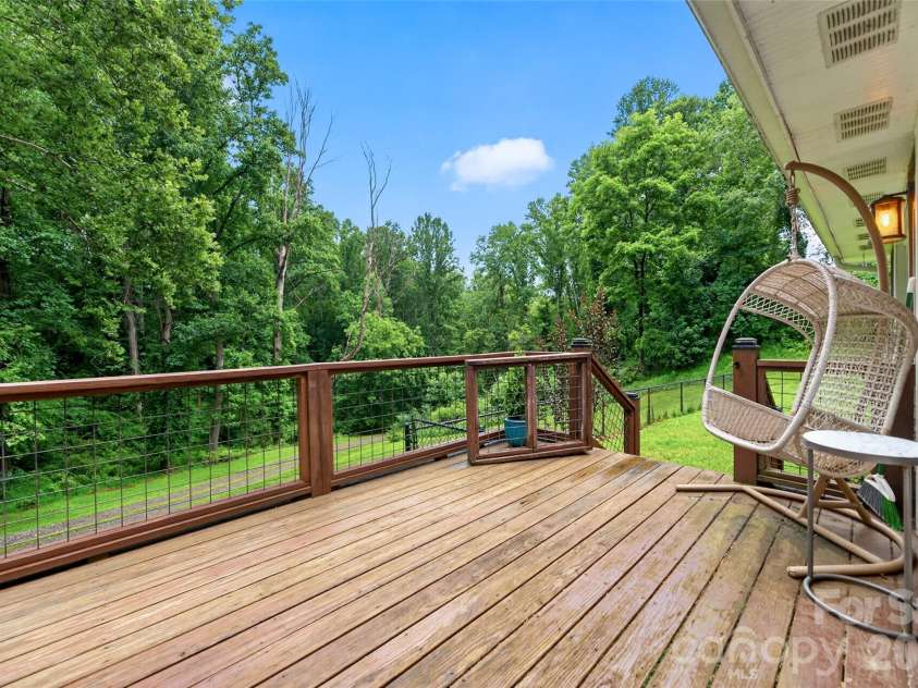 3882 New Leicester Highway, Leicester, NC 28748.  MLS# CAR4402030, YatesRealty ID 40226. Front deck