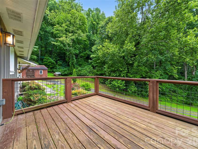 3882 New Leicester Highway, Leicester, NC 28748.  MLS# CAR4402030, YatesRealty ID 40226. Front deck