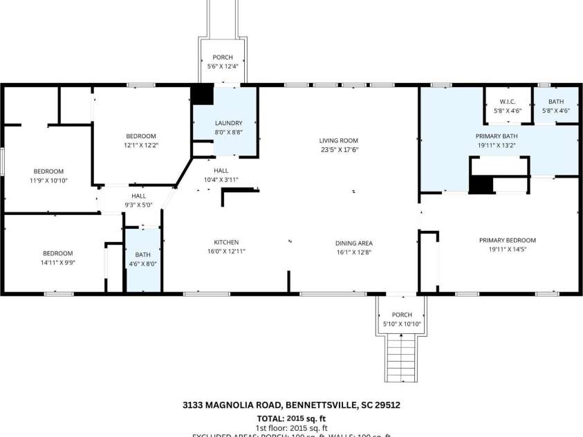 3133 Magnolia Road, Bennettsville, SC 29512.  MLS# CAR4376342, YatesRealty ID 40227. 