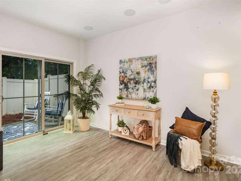 407 Park Meadows Drive, Matthews, NC 28104.  MLS# CAR4287821, YatesRealty ID 40250. Our living room is prewired for surround sound.  Built in speakers, receiver and subwoofer will convey with the property.