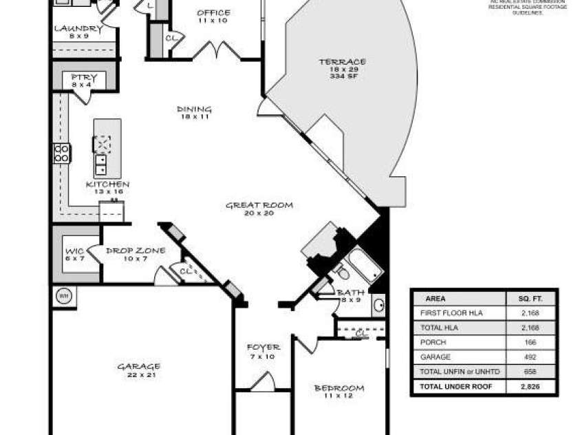 2106 Epworth Court, Waxhaw, NC 28173.  MLS# CAR4356029, YatesRealty ID 4026. Floorplan 2106 Epworth Ct.