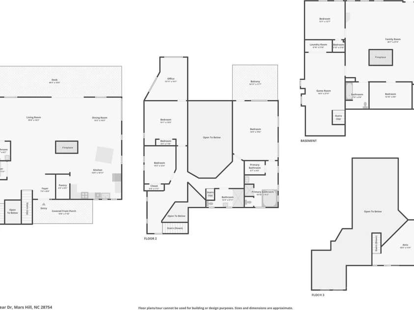 1185 & 1115 Black Bear Drive, Mars Hill, NC 28754.  MLS# CAR4406923, YatesRealty ID 40260. Floor Plan