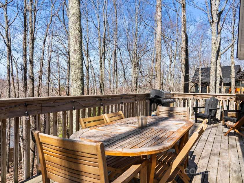 721 Pine Ridge Road, Beech Mountain, NC 28604.  MLS# CAR4242595, YatesRealty ID 4033. Back Deck