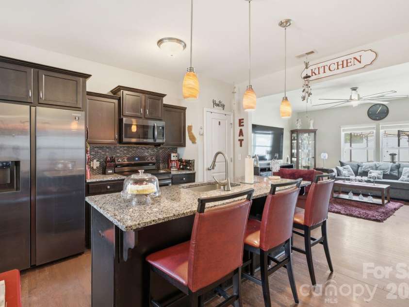 3921 Bighorn Way, Gastonia, NC 28056.  MLS# CAR4408782, YatesRealty ID 40330. Open kitchen with big island!