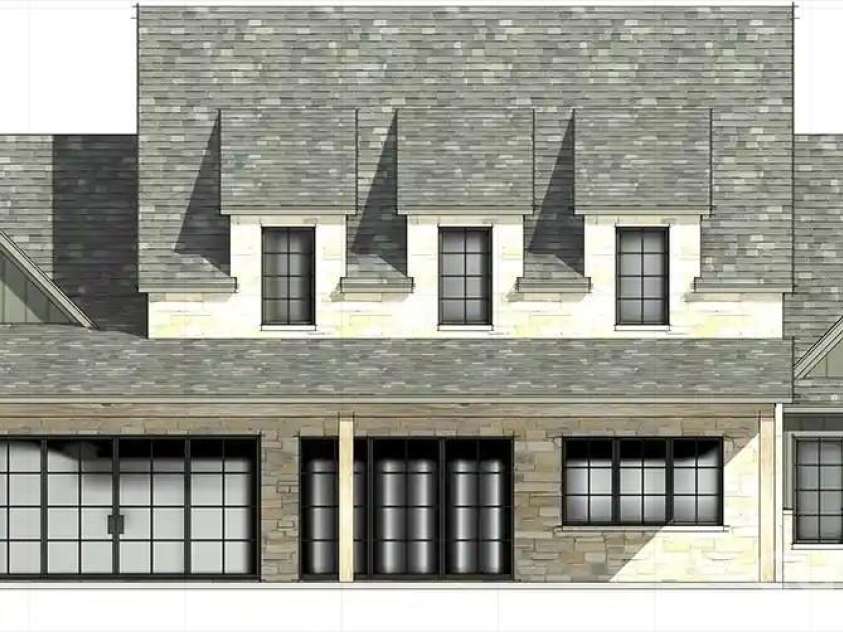 Lot 6 Country Estates Drive, Waxhaw, NC 28173.  MLS# CAR4409173, YatesRealty ID 40332. Back Elevation - The Ashford
