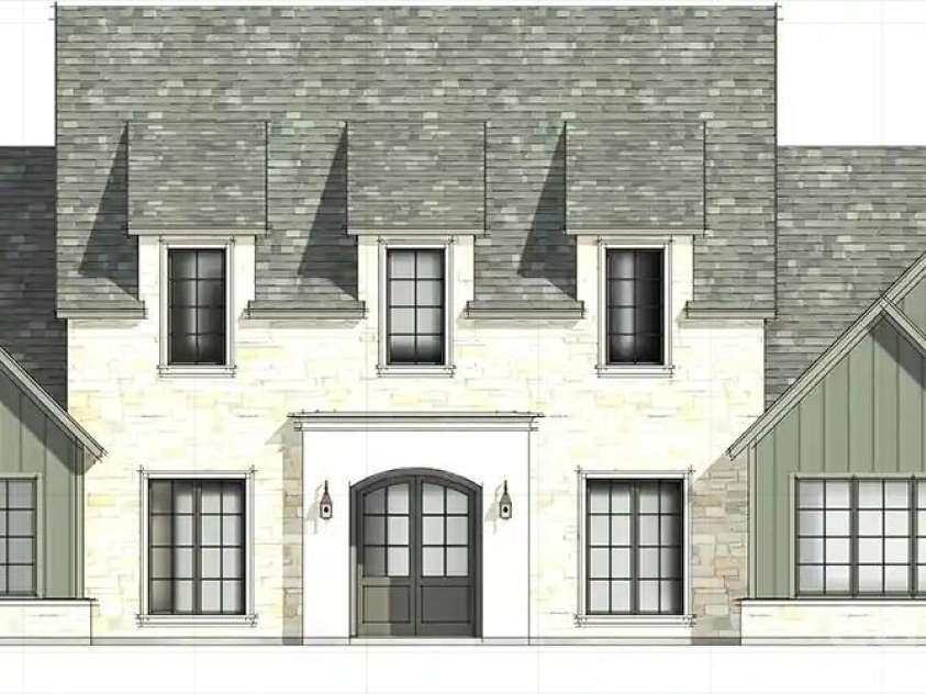 Lot 6 Country Estates Drive, Waxhaw, NC 28173.  MLS# CAR4409173, YatesRealty ID 40332. Front Elevation - The Ashford