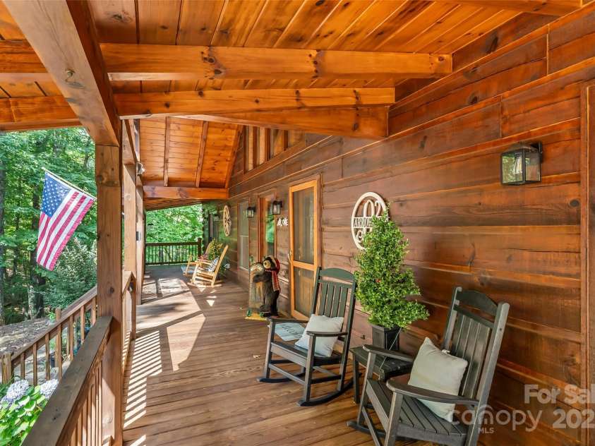 279 Outback Trail, Nebo, NC 28761.  MLS# CAR4277769, YatesRealty ID 4035. Front porch