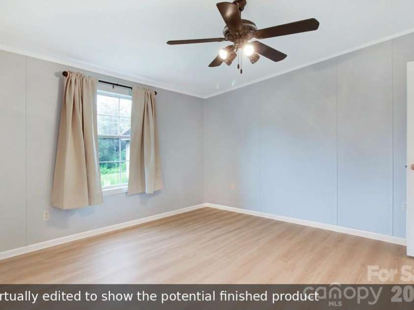 1474 Pea Ridge Road, Mill Spring, NC 28756.  MLS# CAR4407178, YatesRealty ID 40359. Primary Bedroom. Virtually edited to show the potential finished product.