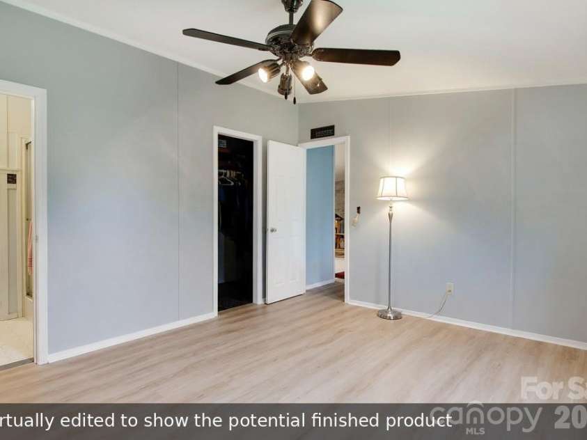 1474 Pea Ridge Road, Mill Spring, NC 28756.  MLS# CAR4407178, YatesRealty ID 40359. Primary Bedroom. Virtually edited to show the potential finished product.