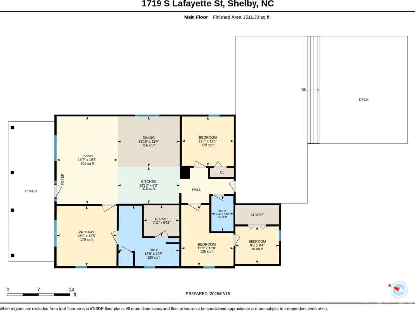1719 Lafayette Street, Shelby, NC 28152.  MLS# CAR4405436, YatesRealty ID 40365. 