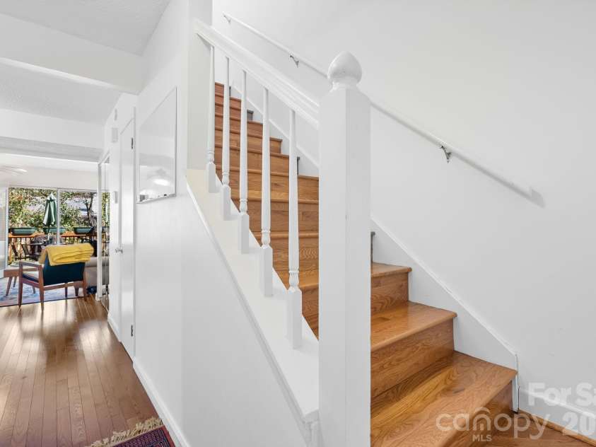 16 Spears Avenue, Asheville, NC 28801.  MLS# CAR4344321, YatesRealty ID 4040. Stairs Lead to Bedrooms