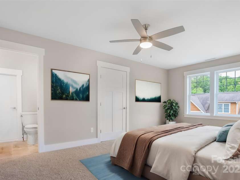 48 Creekside View Drive, Asheville, NC 28804.  MLS# CAR4046496, YatesRealty ID 4040. Virtually stage 3rd bedroom (above garage)