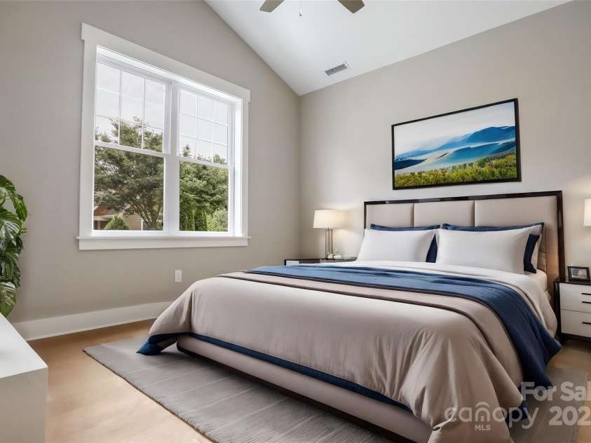 48 Creekside View Drive, Asheville, NC 28804.  MLS# CAR4046496, YatesRealty ID 4040. Virtually stage second bedroom on main level