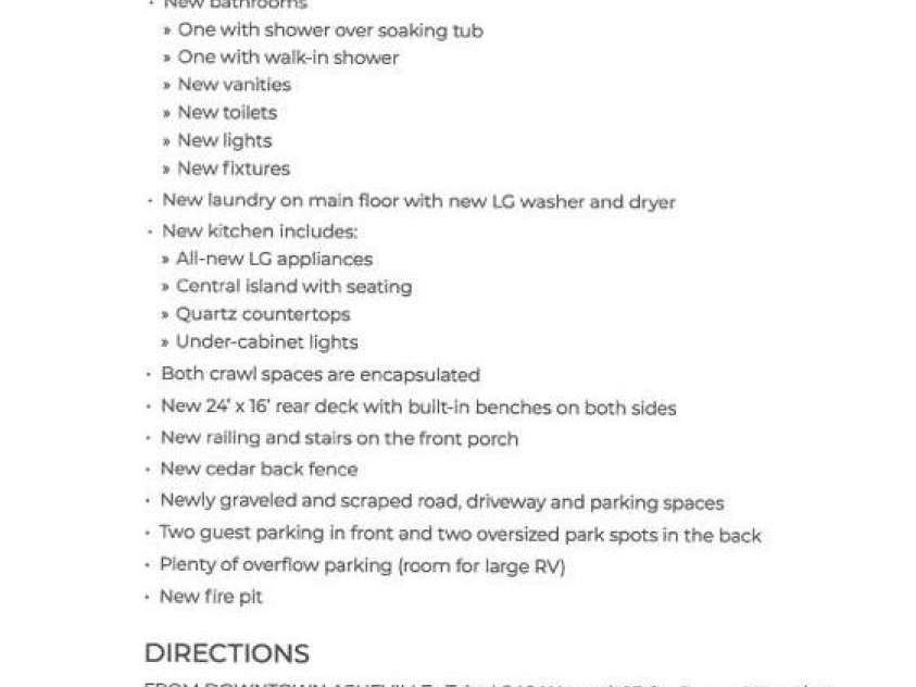 241 Pole Creasman Road, Asheville, NC 28806.  MLS# CAR4199603, YatesRealty ID 4043. Feature List - continued