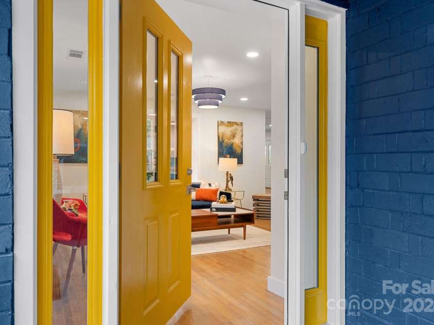 241 Pole Creasman Road, Asheville, NC 28806.  MLS# CAR4199603, YatesRealty ID 4043. Front Door opening to living room