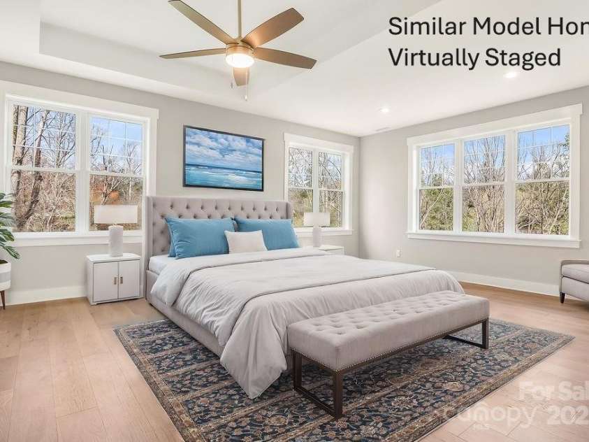 93 Creekside View Drive, Asheville, NC 28804.  MLS# CAR4328429, YatesRealty ID 4044. Large, light-filled Primary suite easily accommodates a king-sized bed