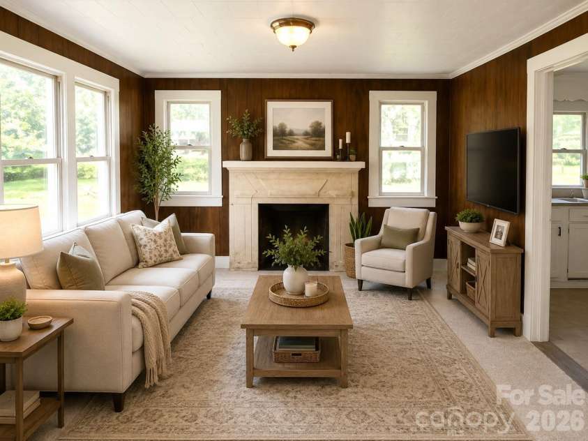 307 Goforth Drive, Thomasville, NC 27360.  MLS# CAR4409442, YatesRealty ID 40450. VIRTUALLY STAGED LIVING ROOM