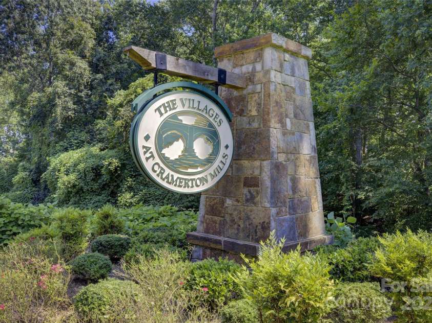 4223 New Hope Road, Cramerton, NC 28032.  MLS# CAR4110584, YatesRealty ID 4047. Cramerton Mills Community Signage