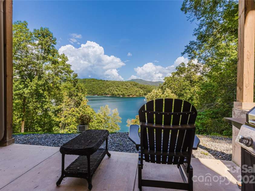 216 Alarka Point, Bryson City, NC 28713.  MLS# CAR4292798, YatesRealty ID 4049. Lower Patio