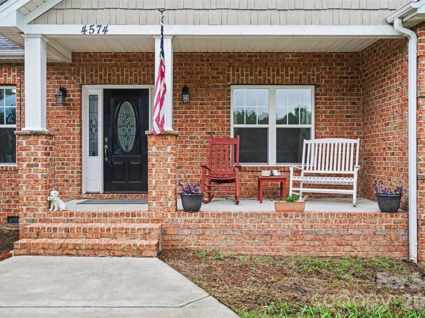 4574 Hunter Rhyne Road, Lincolnton, NC 28092.  MLS# CAR4398047, YatesRealty ID 40491. Front porch