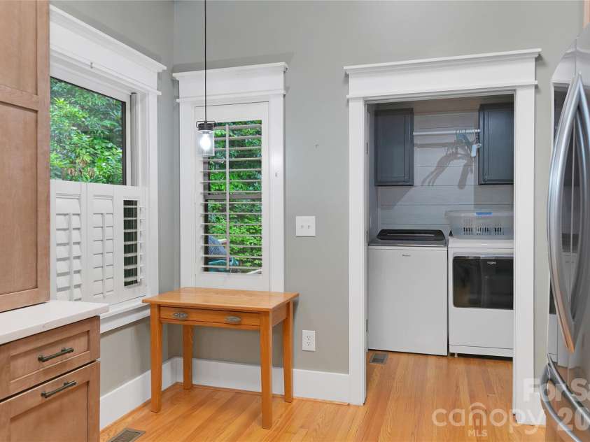 2 Duya Court, Brevard, NC 28712.  MLS# CAR4404747, YatesRealty ID 40518. View from Kitchen into the Laundry Room