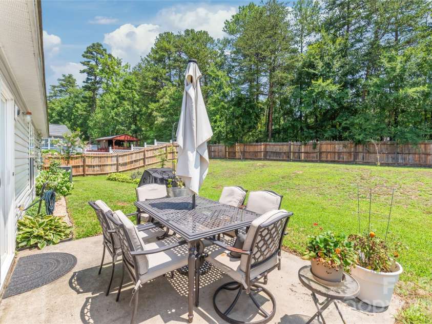 251 Summit Park Court, Kannapolis, NC 28083.  MLS# CAR4399190, YatesRealty ID 40546. Back patio overlooking the fenced backyard
