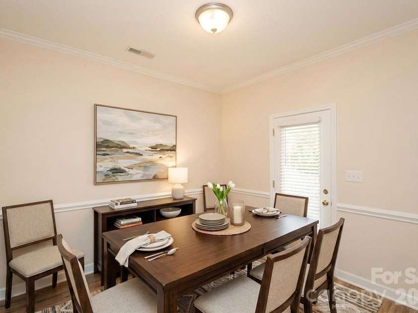 12355 Walden Lea Drive, Huntersville, NC 28078.  MLS# CAR4407832, YatesRealty ID 40560. Virtually Staged Dining