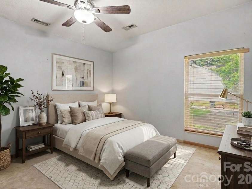2729 Meadow Knoll Drive, Charlotte, NC 28269.  MLS# CAR4408544, YatesRealty ID 40573. Virtually staged