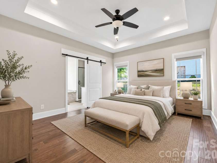285 Jaida Lane, Oakboro, NC 28129.  MLS# CAR4408488, YatesRealty ID 40576. Primary Bedroom Virtually staged