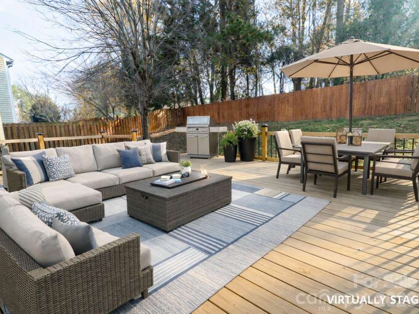 9310 Chastain Walk Drive, Charlotte, NC 28216.  MLS# CAR4322341, YatesRealty ID 4058. Virtually Staged Outdoor Patio