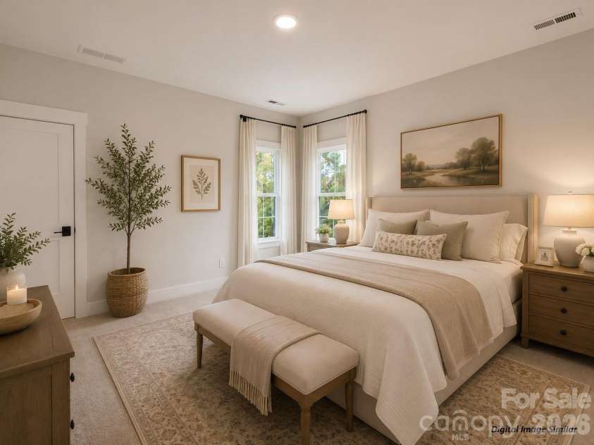 2804 Forest Lawn Drive, Weddington, NC 28104.  MLS# CAR4409157, YatesRealty ID 40618. Bedroom Sample with Ensuite Bathroom