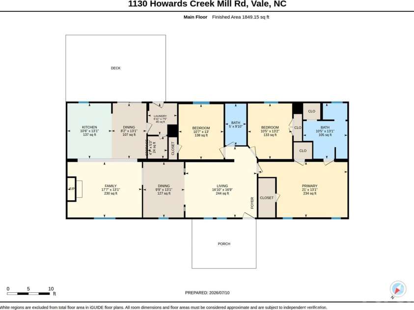 1130 Howards Creek Mill Road, Vale, NC 28168.  MLS# CAR4408725, YatesRealty ID 40631. Floorplan