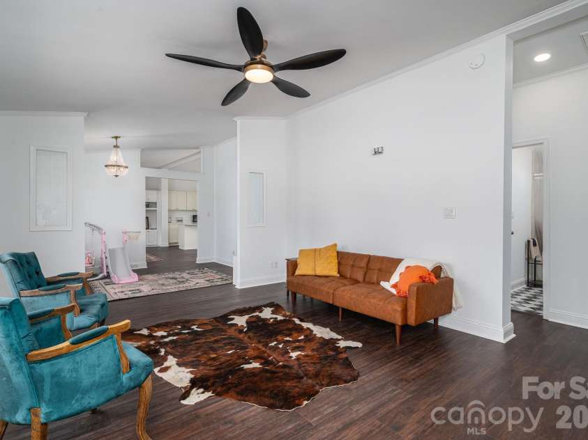 1130 Howards Creek Mill Road, Vale, NC 28168.  MLS# CAR4408725, YatesRealty ID 40631. Living room