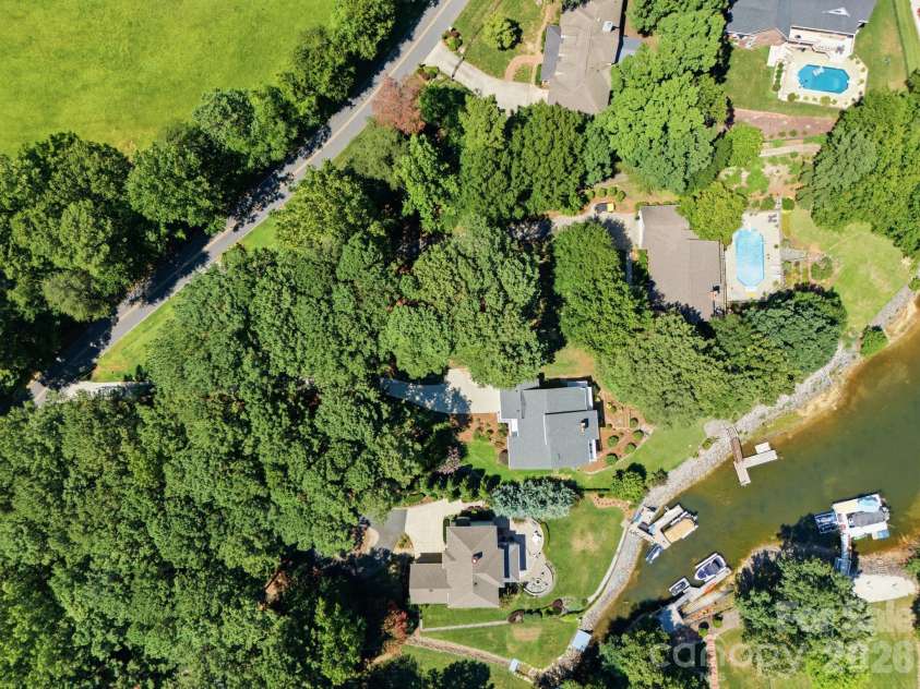 2494 Cherry Lane, Denver, NC 28037.  MLS# CAR4404242, YatesRealty ID 40664. Overhead view highlighting the property.
